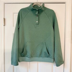 Sage Green Geometric Women's Sweatshirt